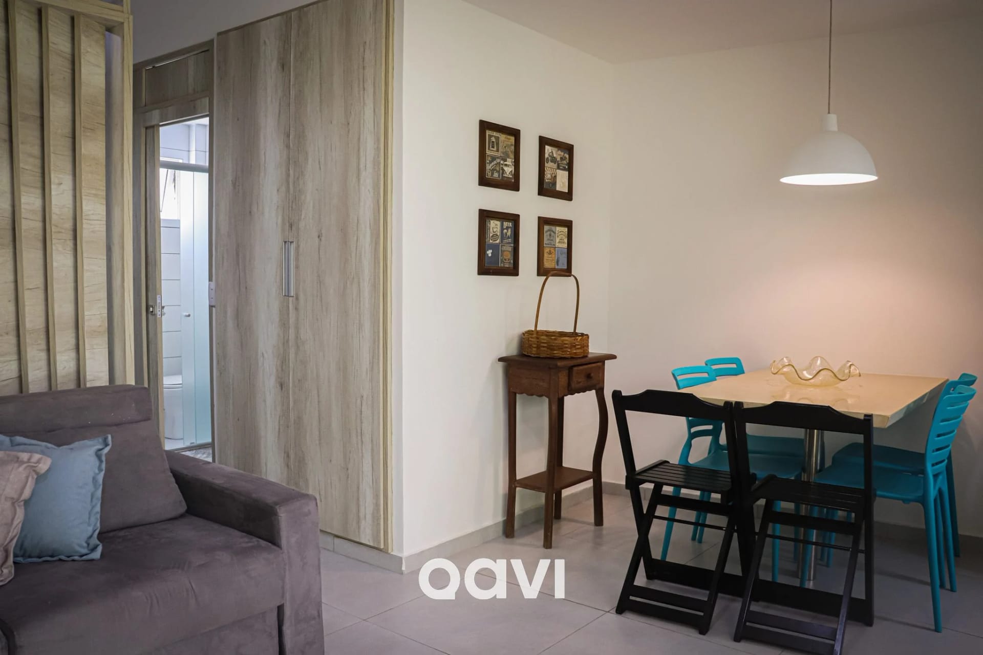 Kitchen or kitchenette — Flat Solar Água Nusa by Qavi