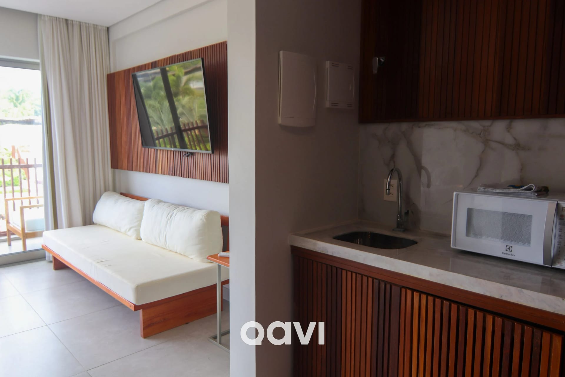 Kitchen or kitchenette — Flat Ile de Pipa Mykonos by Qavi