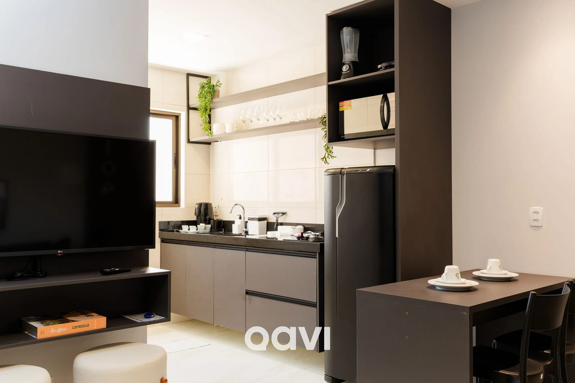 Kitchen or kitchenette — Apartamento Superior 02 Quartos Gaudium