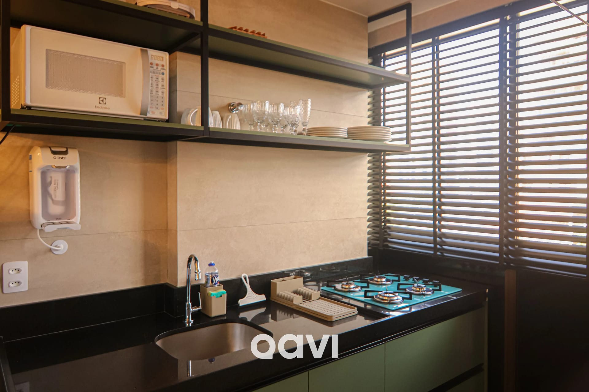 Kitchen or kitchenette — Apartamento Loft Família #Gaudium