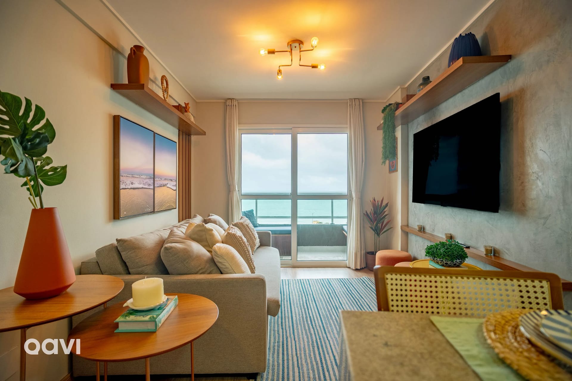 Living Room — Flat em Ponta Negra no Pontamares by Qavi