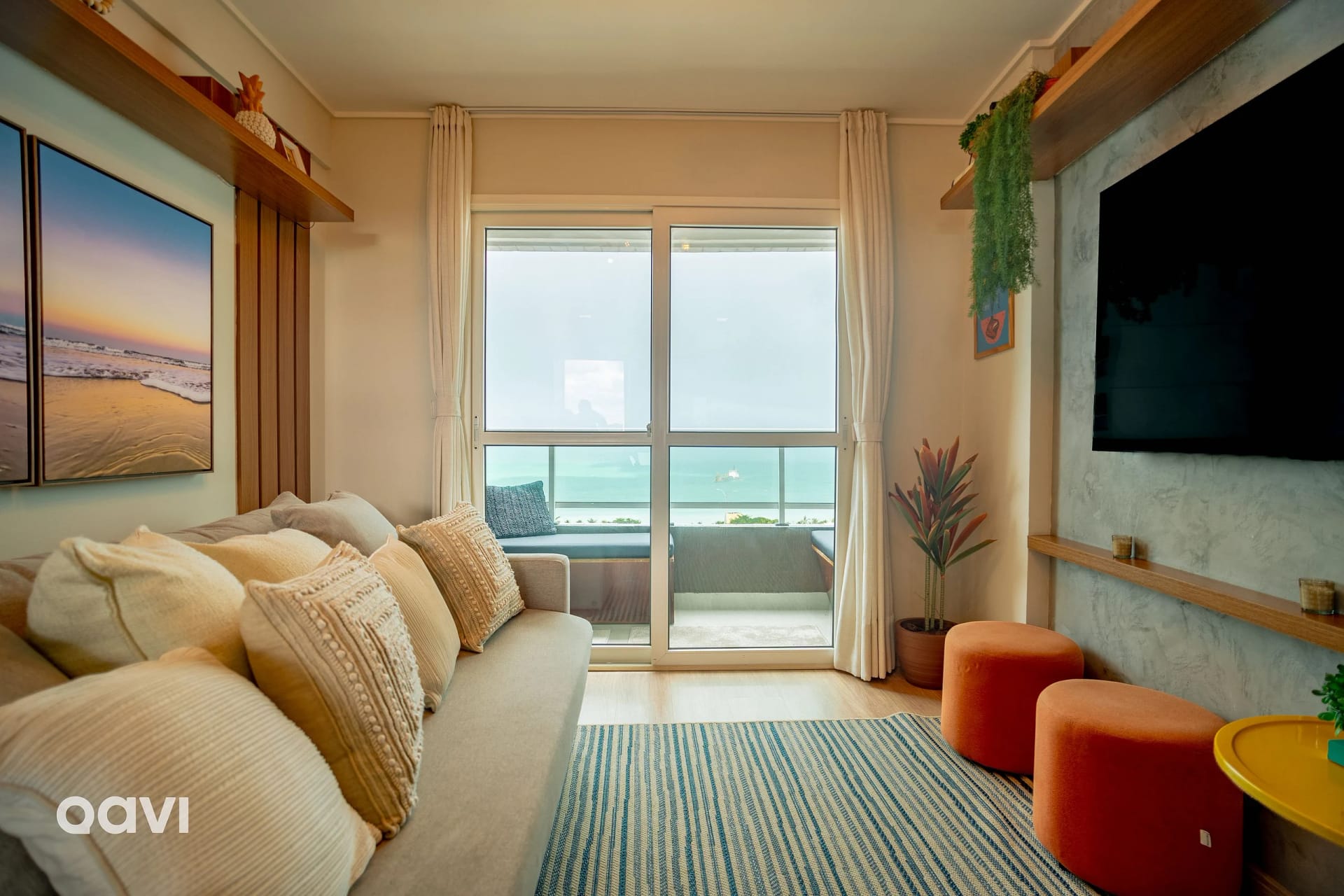 Living Room — Flat em Ponta Negra no Pontamares by Qavi