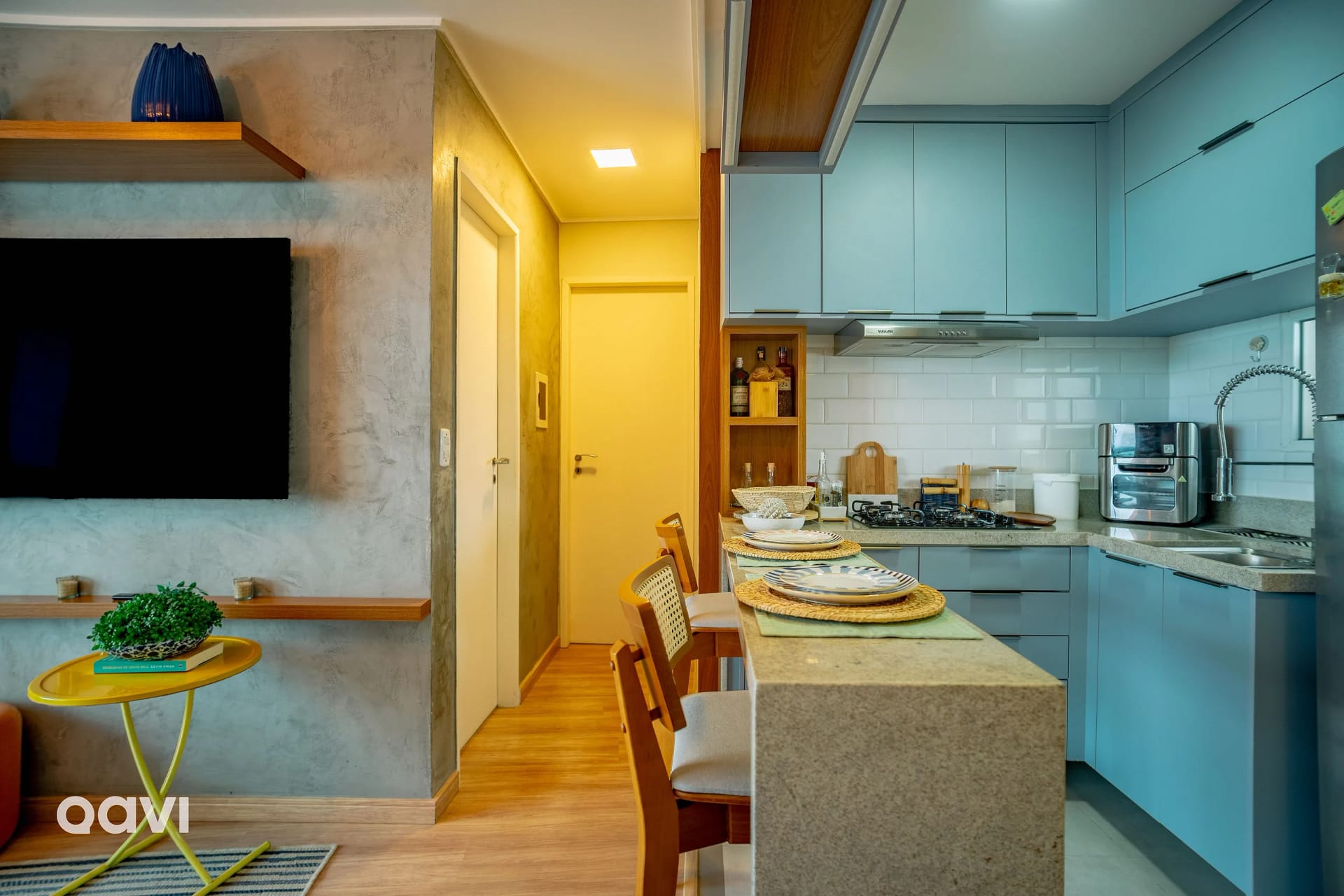 Kitchen or kitchenette — Flat em Ponta Negra no Pontamares by Qavi