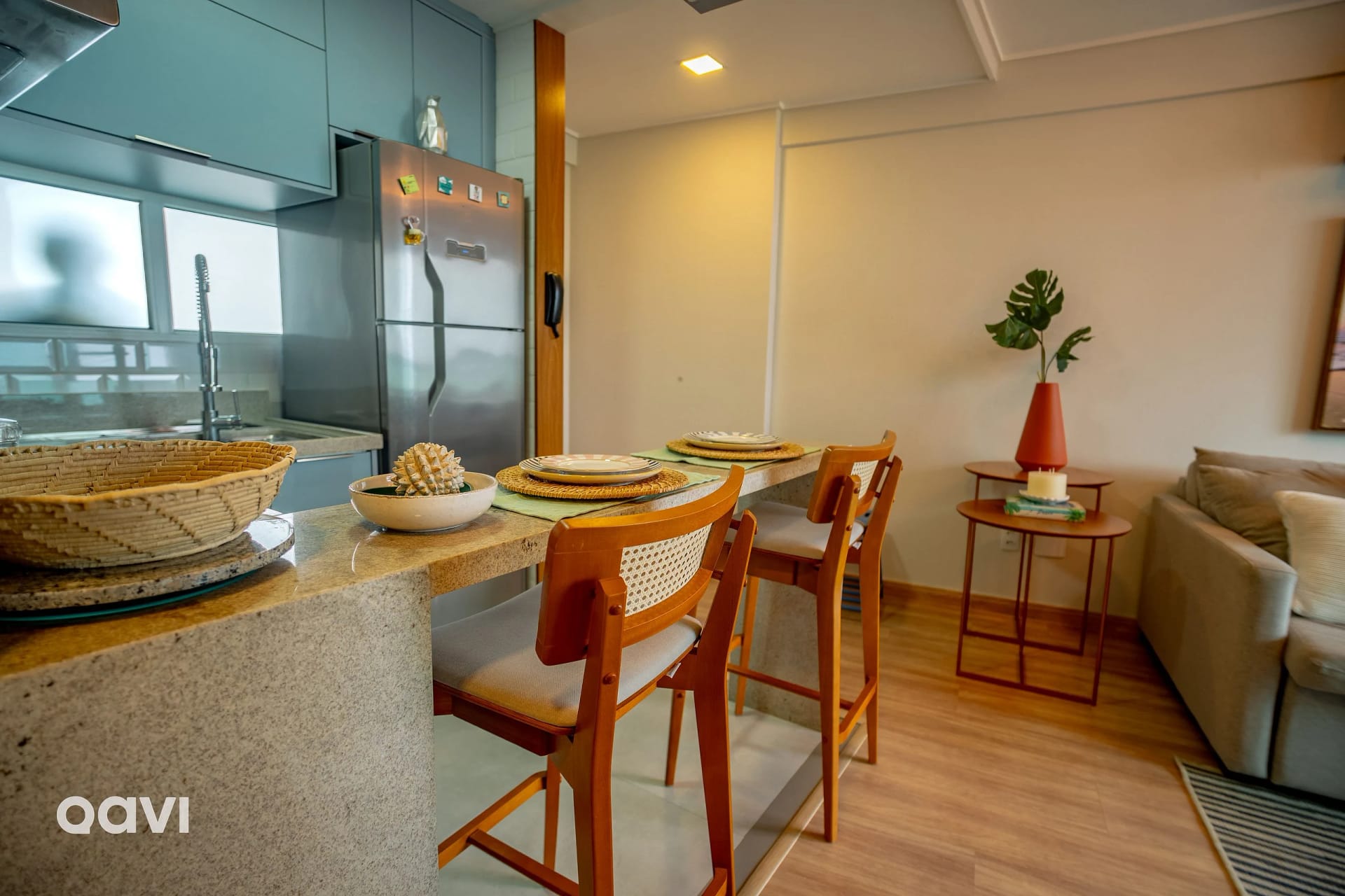 Kitchen or kitchenette — Flat em Ponta Negra no Pontamares by Qavi