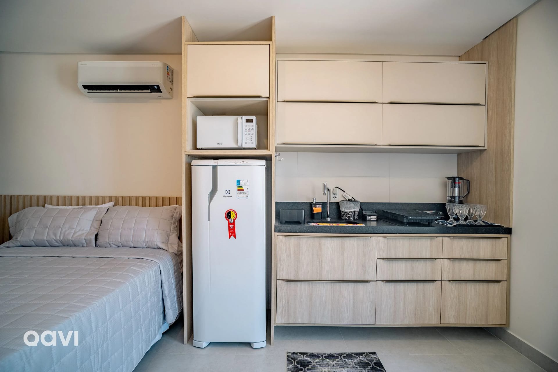 Cozinha ou kitnet — Flat Beira Mar no Intermares Sun Smart 303 - QAVI