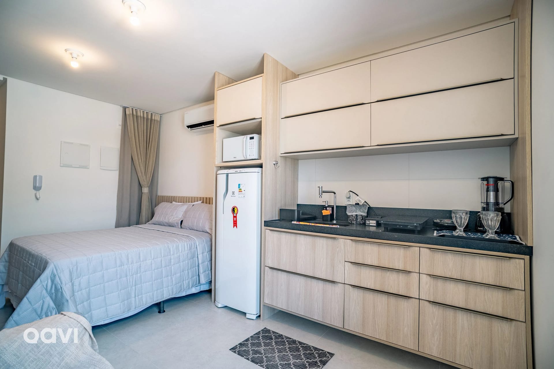 Cozinha ou kitnet — Flat Beira Mar no Intermares Sun Smart 303 - QAVI