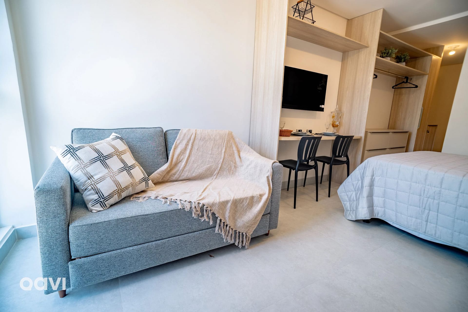 Quarto — Flat Beira Mar no Intermares Sun Smart 303 - QAVI