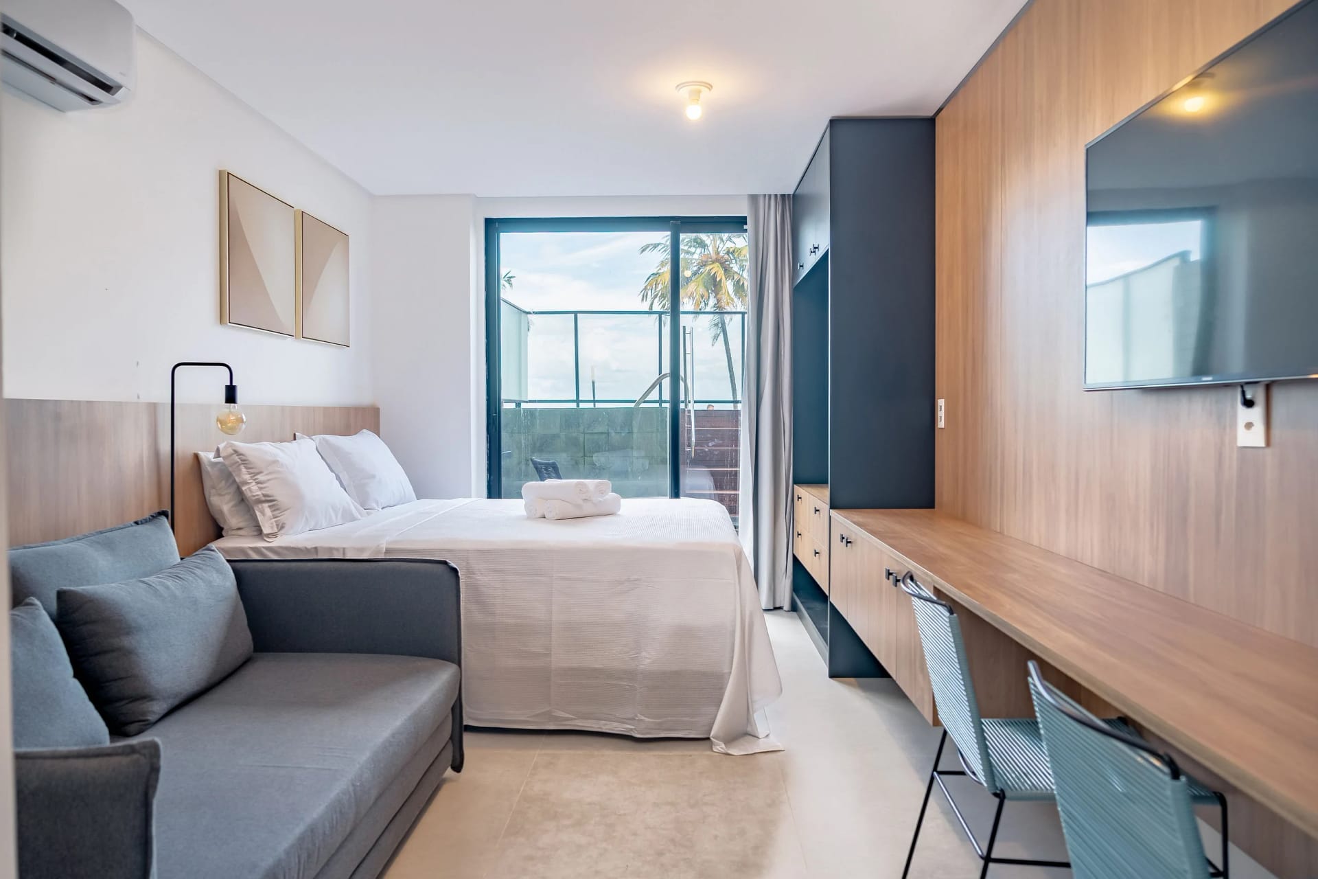 Foto de todo o quarto — Flat Beira Mar no Intermares Sun Smart 005 - QAVI
