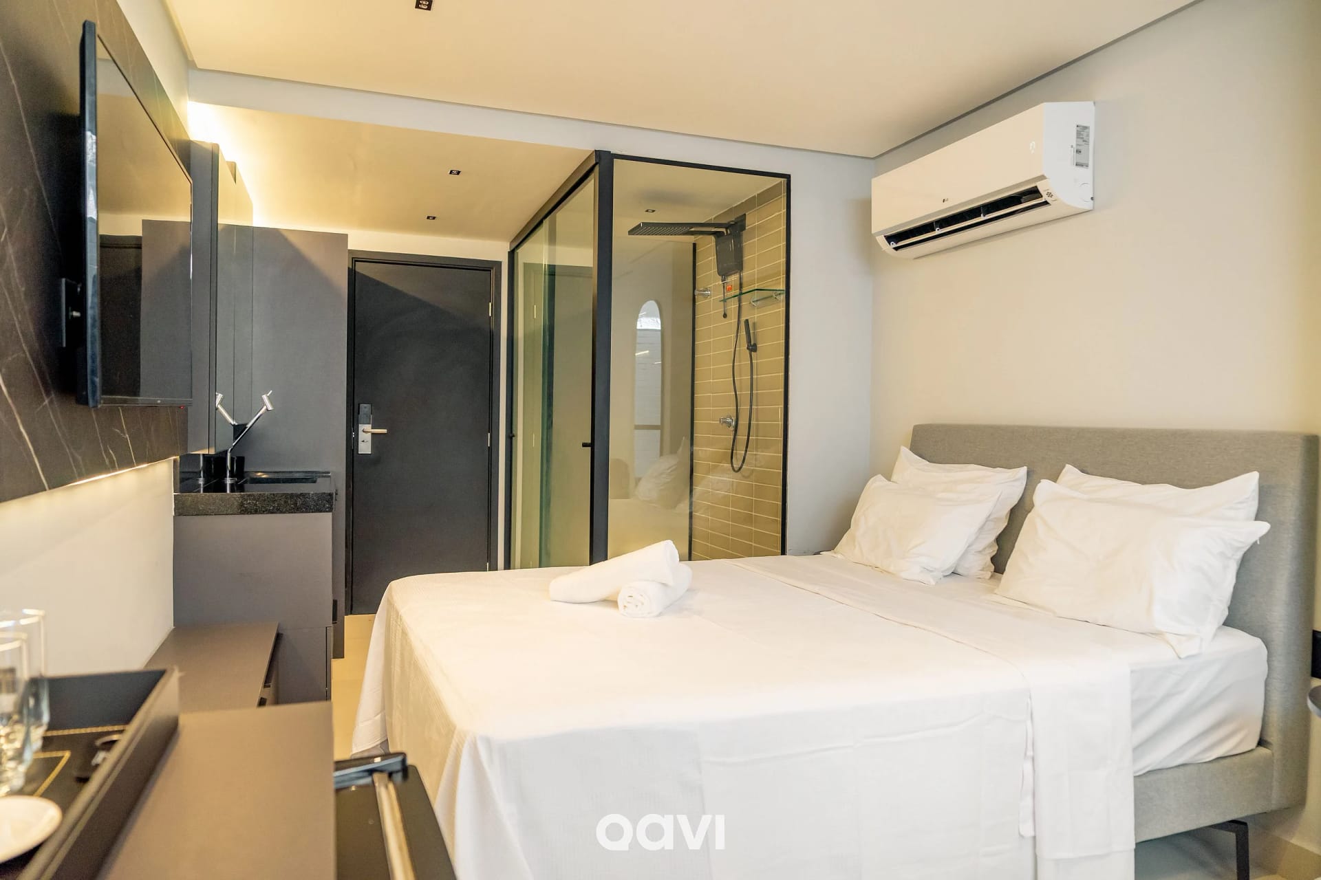 Bed — Studio Alta Garden Beira mar by QAVI