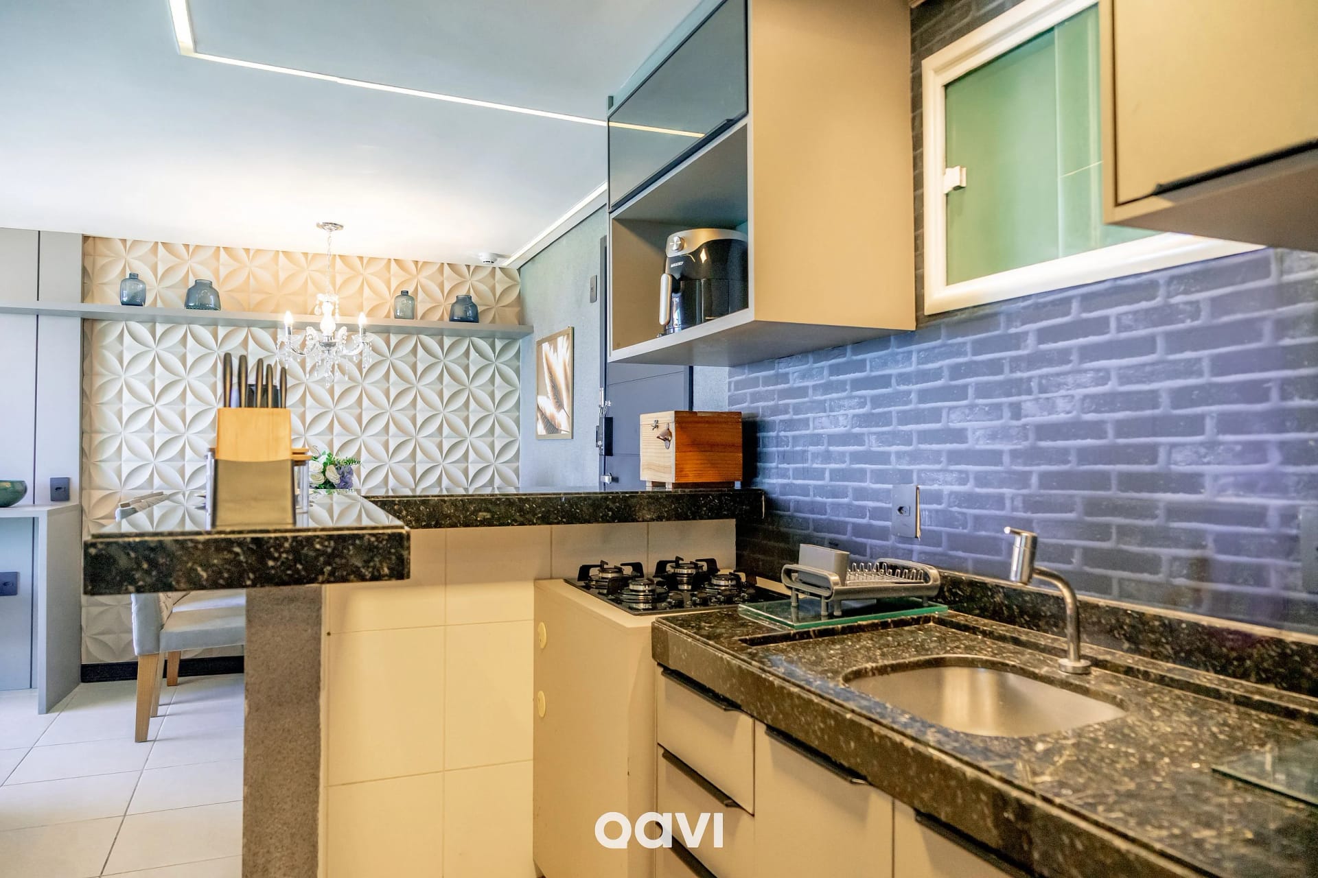 Cozinha ou kitnet — Ap Vista Mar no Duna Barcane by QAVI