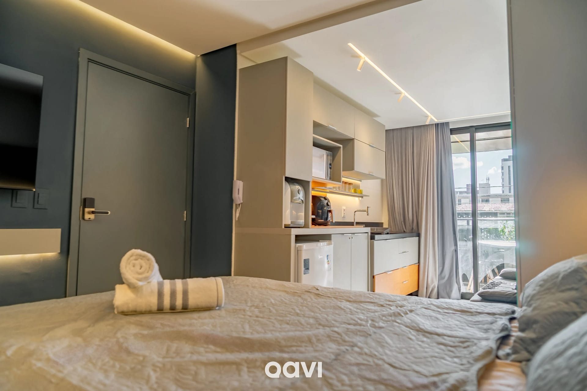 Dormitorio — Departamento Frente al Mar en Intermares Sun Smart 102 - QAVI