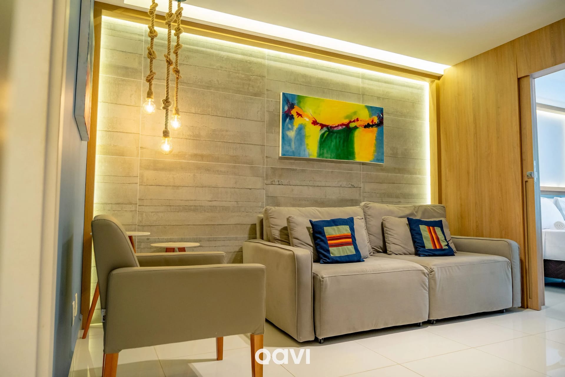 Living Room — In Mare Bali Flat Premium Santorini by Qavi