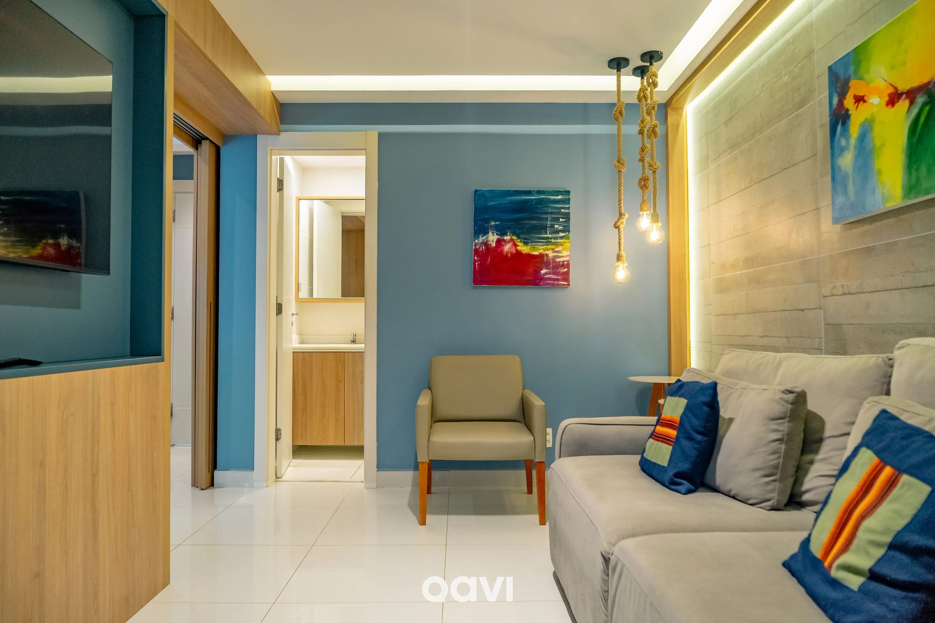 Living Room — In Mare Bali Flat Premium Santorini by Qavi