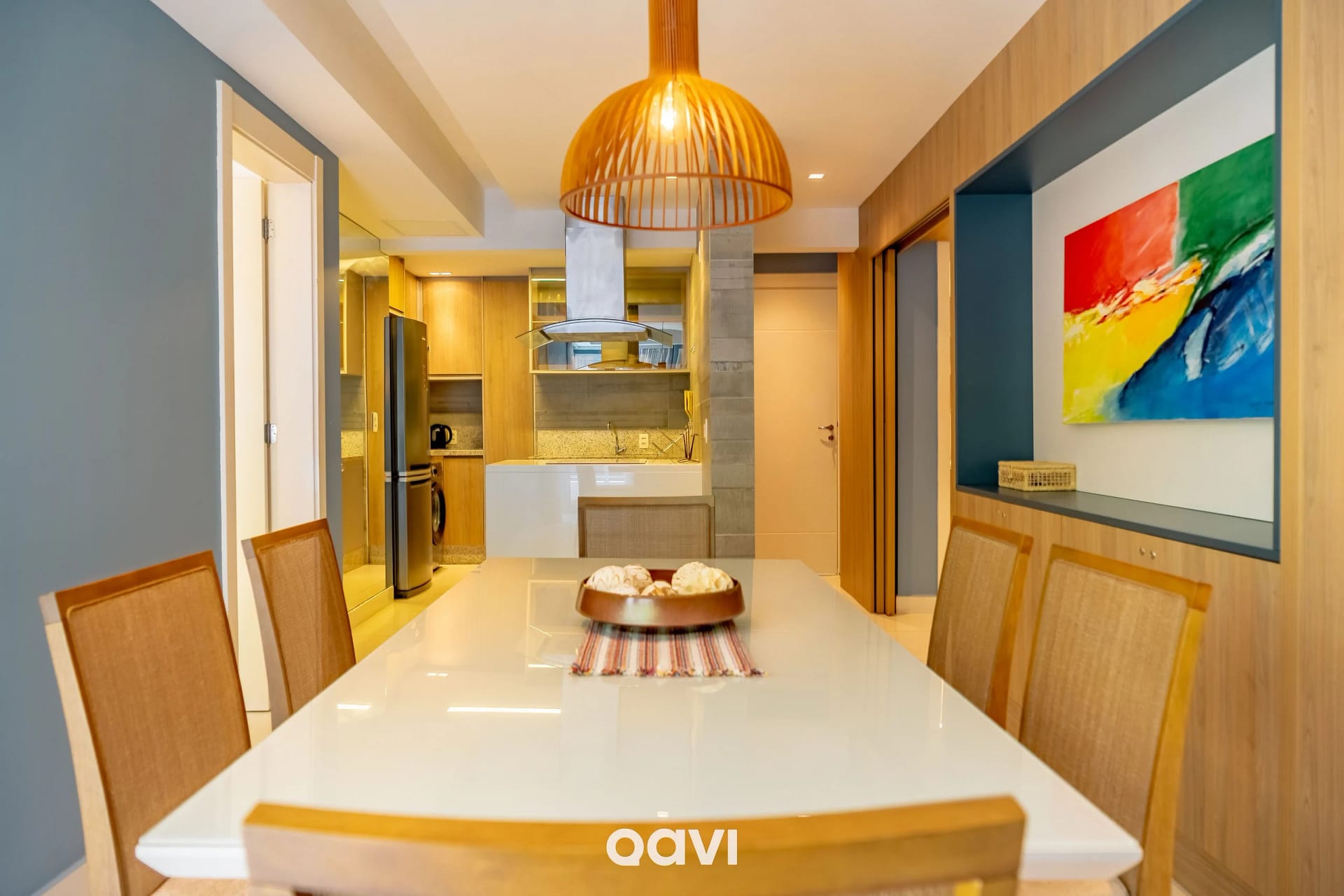 Dining area — In Mare Bali Flat Premium Santorini by Qavi