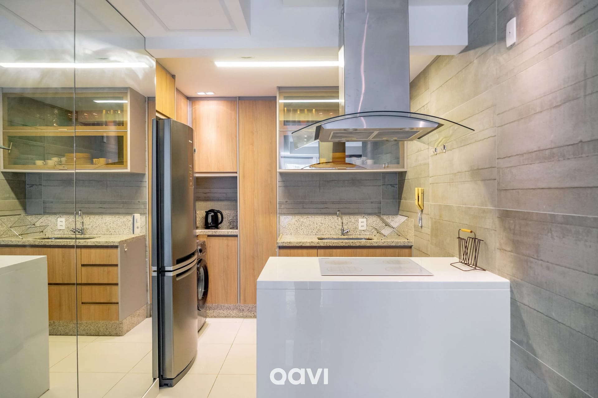 Kitchen or kitchenette — In Mare Bali Flat Premium Santorini by Qavi