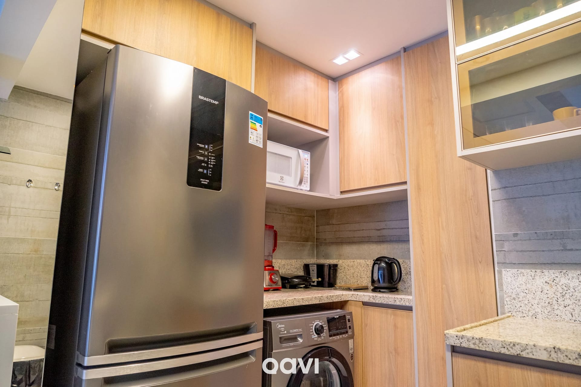 Kitchen or kitchenette — In Mare Bali Flat Premium Santorini by Qavi
