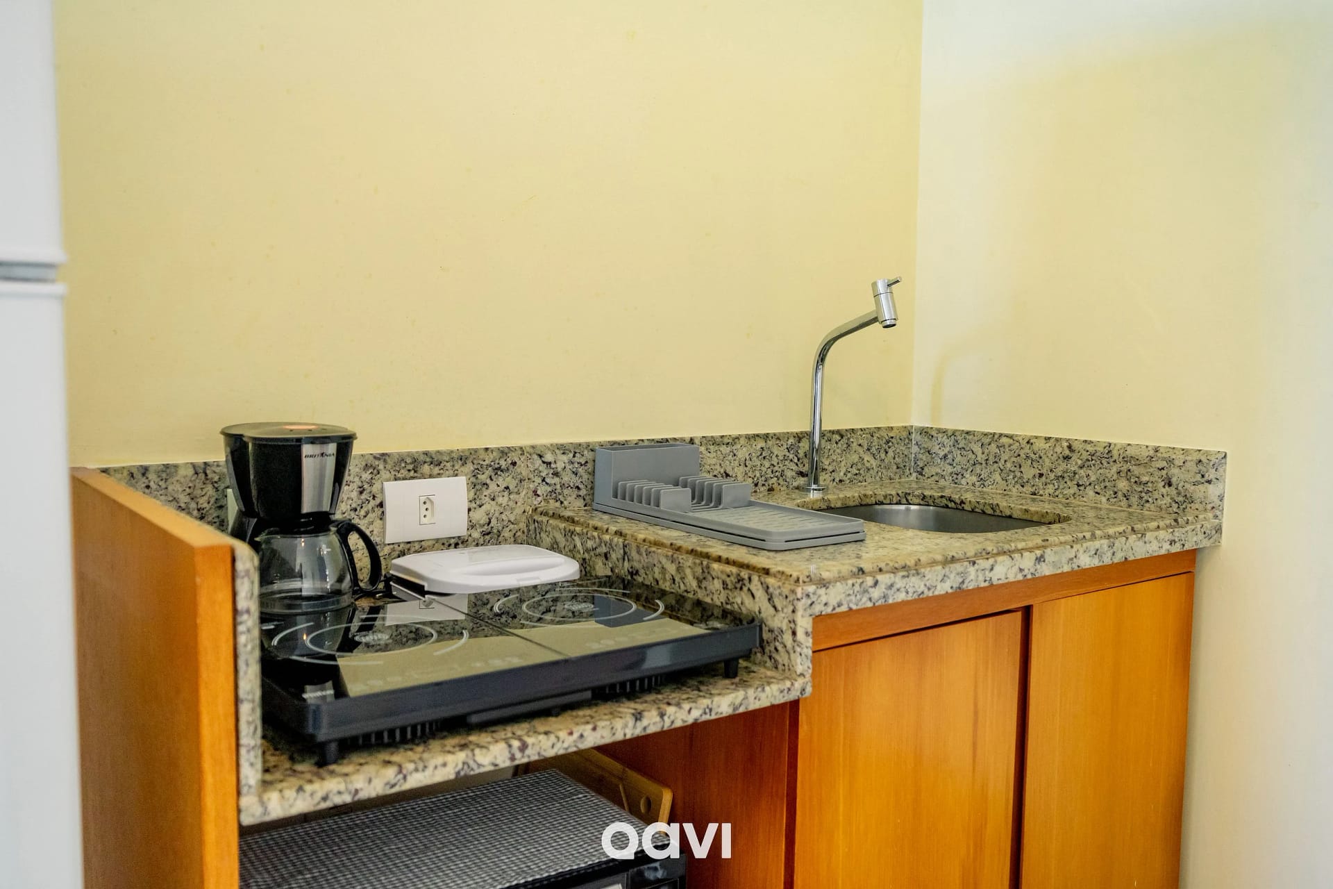 Cocina o kitnet — Flat vista mar em Petrópolis by Qavi