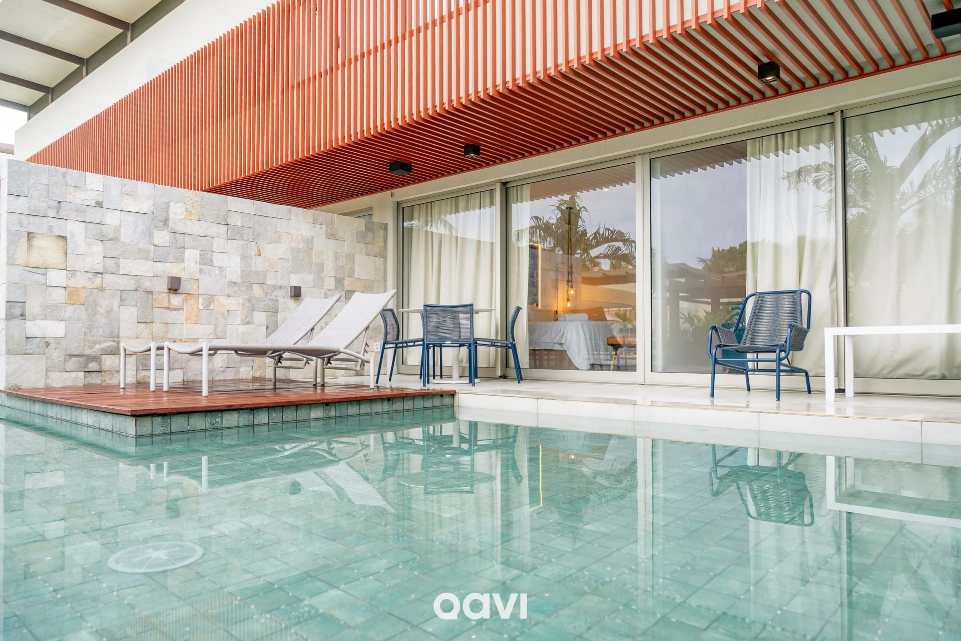 Pool view — Flat Ile de Pipa Deck Premium Fiji by Qavi