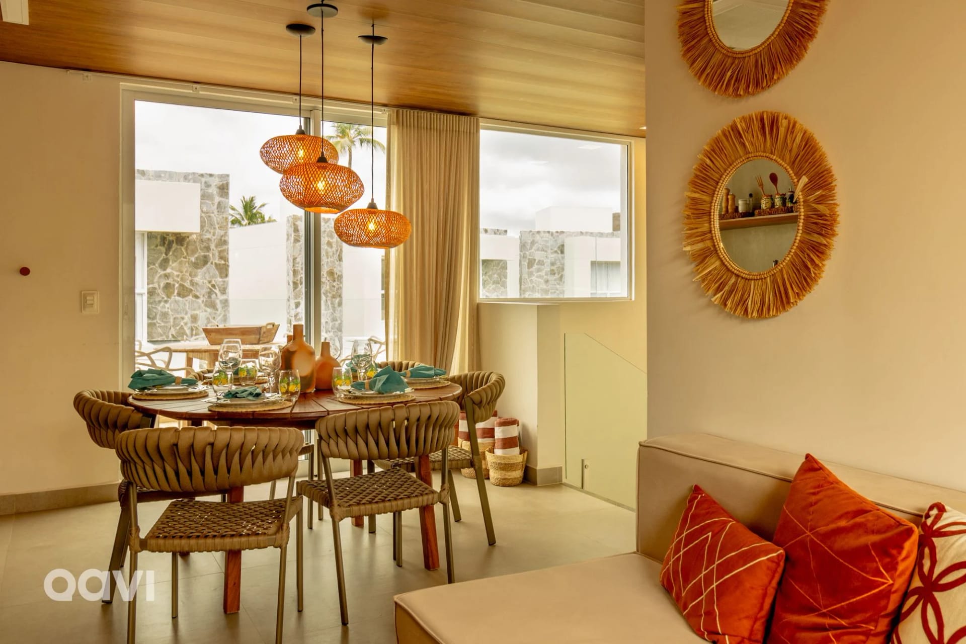 Zona TV/salón compartidos — Casa maravilhosa em condomínio Naluum D3 by Qavi