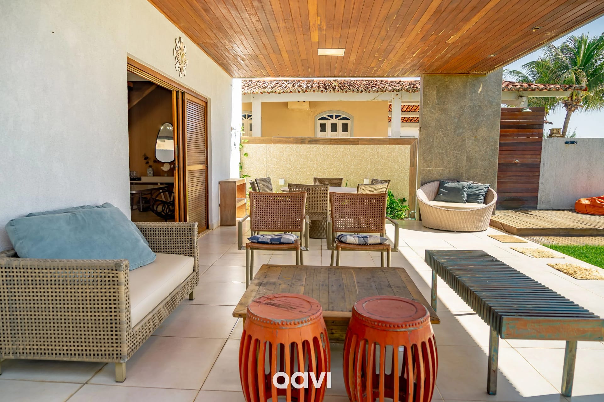 Area de estar — Casa pé na areia premium Pirangi by Qavi