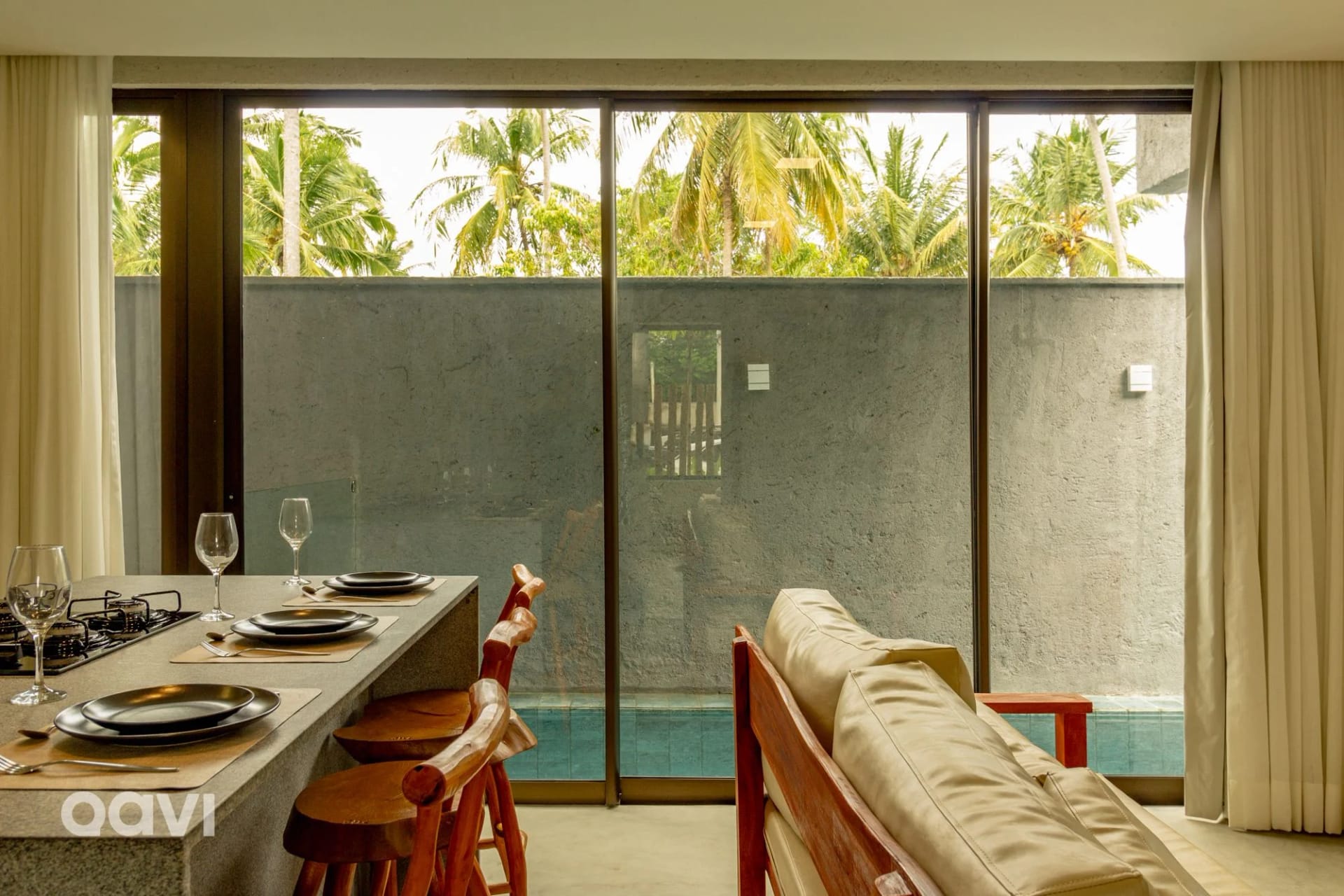 Lounge compartilhado / Sala de TV — Apartamento em condomínio Tamoná 06 by Qavi