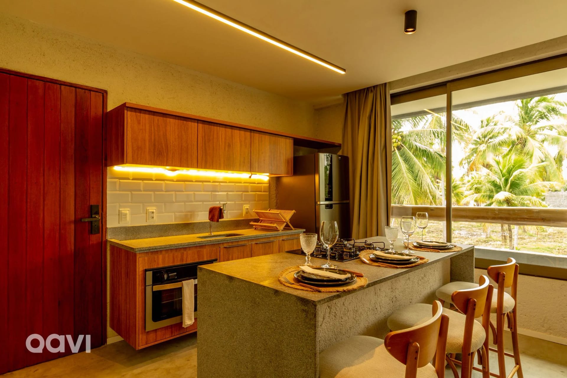 Kitchen or kitchenette — Flat com Piscina em Cobertura em Milagres by Qavi