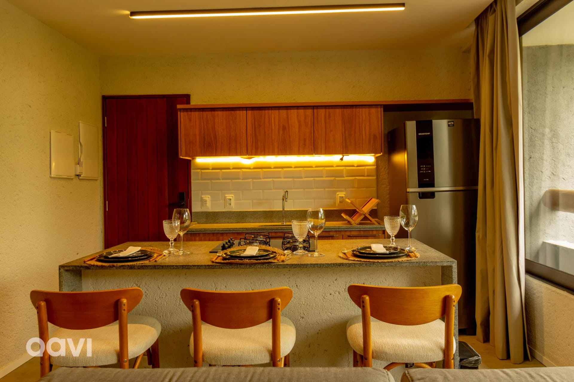 Kitchen or kitchenette — Flat com Piscina em Cobertura em Milagres by Qavi