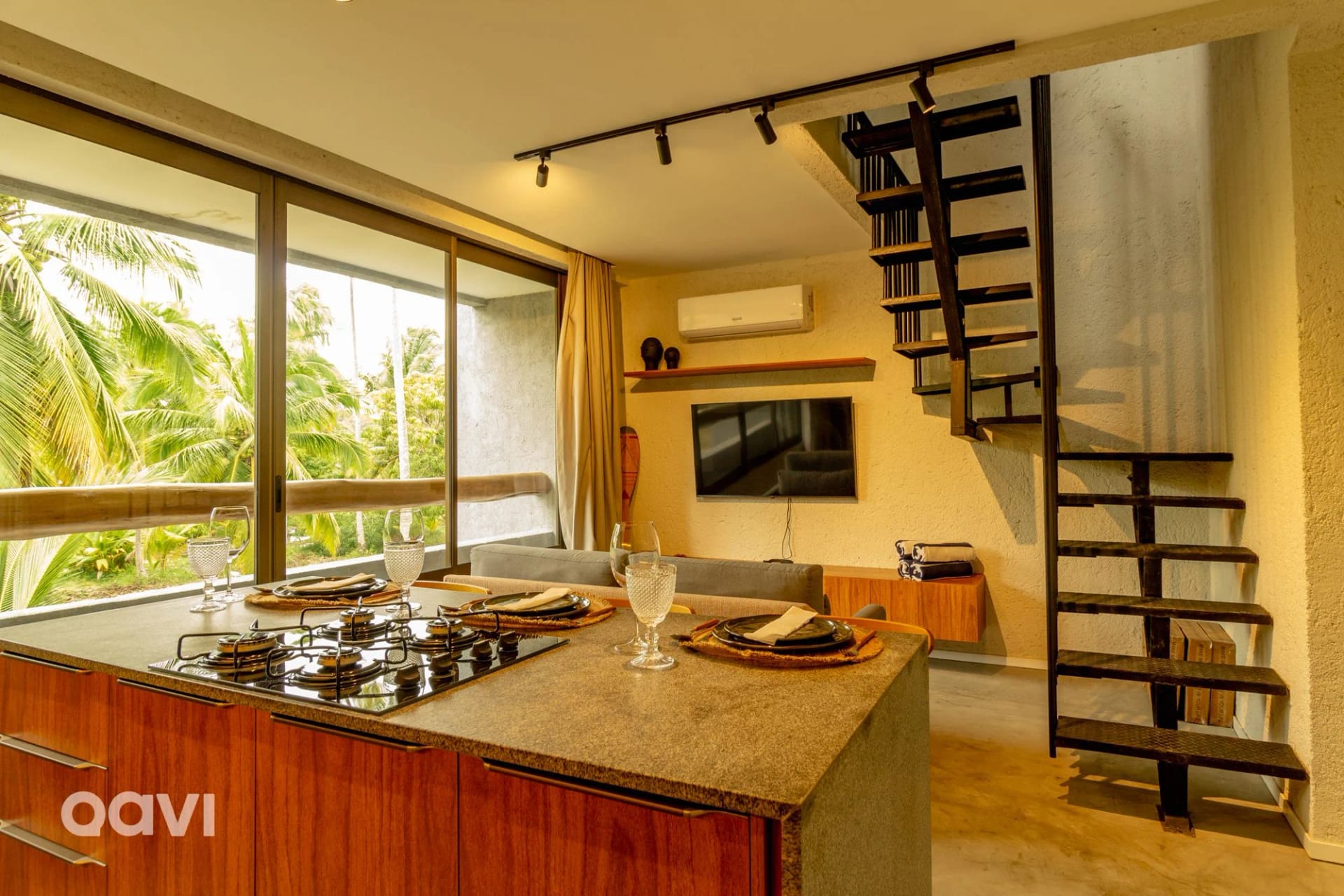 Kitchen or kitchenette — Flat com Piscina em Cobertura em Milagres by Qavi