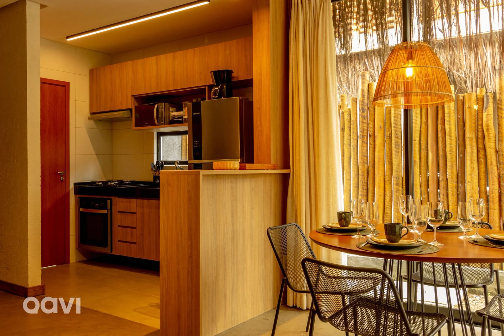 Sala de Jantar — Casa com Piscina Privativa em São Miguel dos Milagres by Qavi