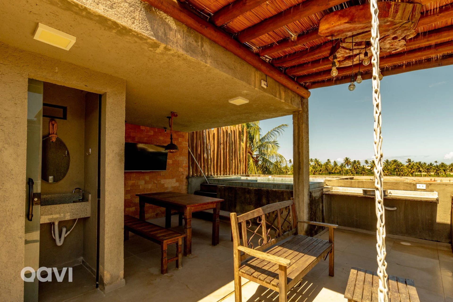 Varanda / Terraço — Casa com Piscina Privativa Lambari 107 by Qavi