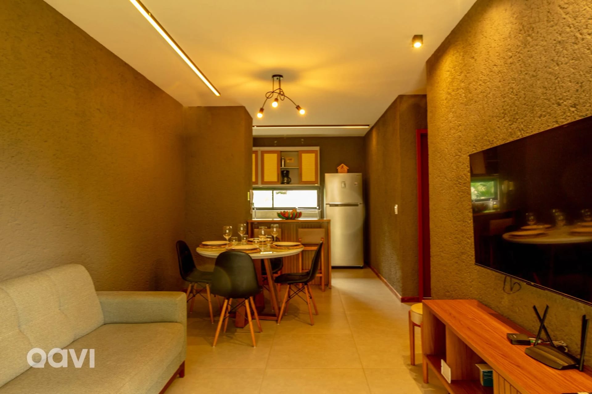 Zona TV/salón compartidos — Villa Kamby Milagres B 102