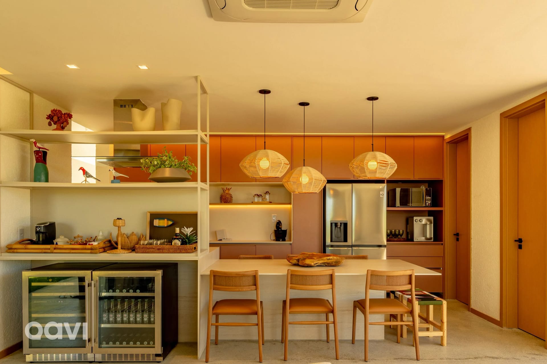 Comedor — Casa com Piscina na Praia de Tatuamunha by Qavi