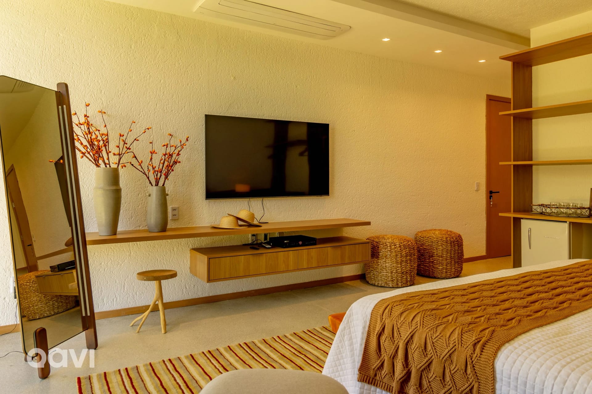 Dormitorio — Casa com Piscina na Praia de Tatuamunha by Qavi