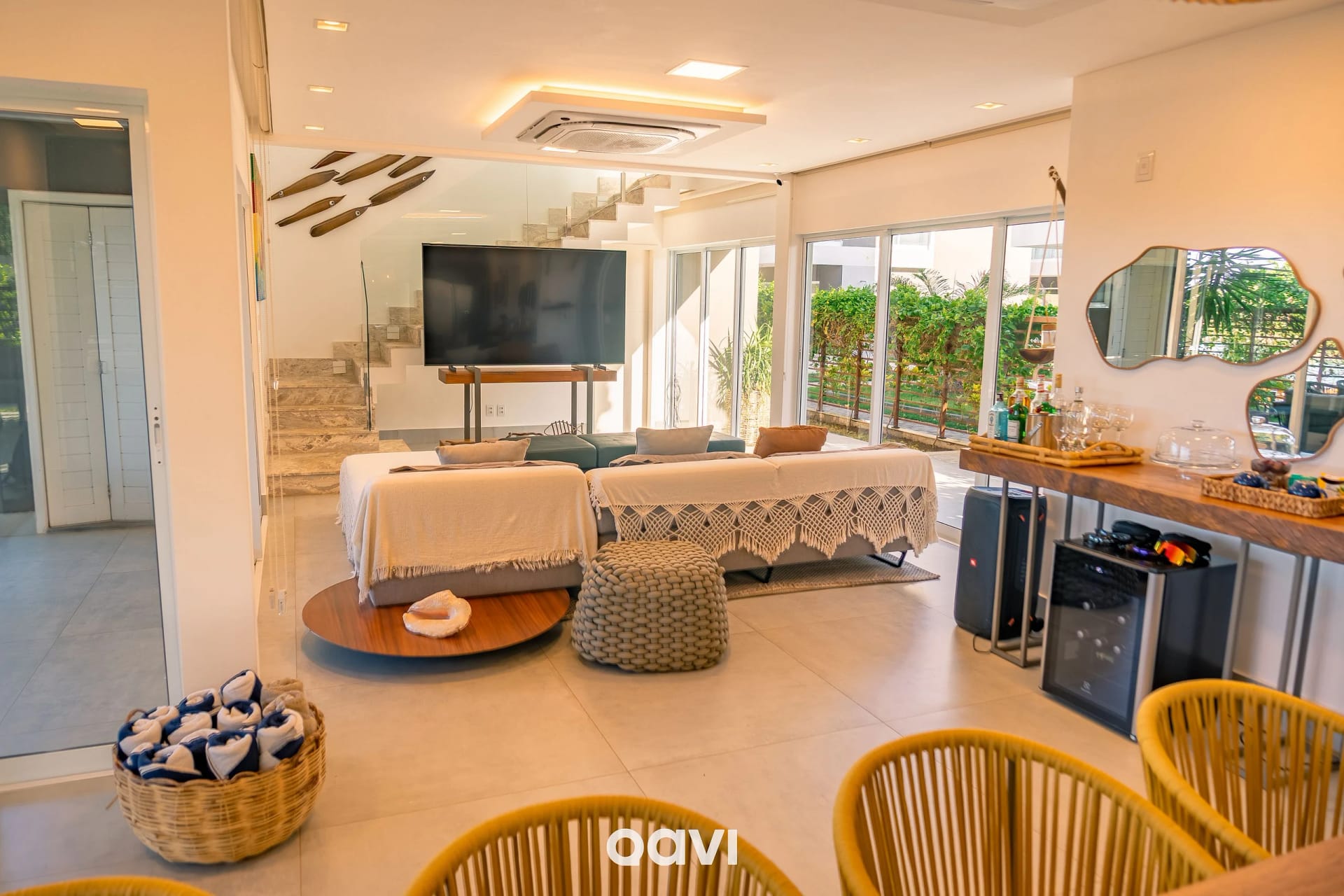Sala de Estar — Casa de Luxo Vista Mar em Gostoso by Qavi
