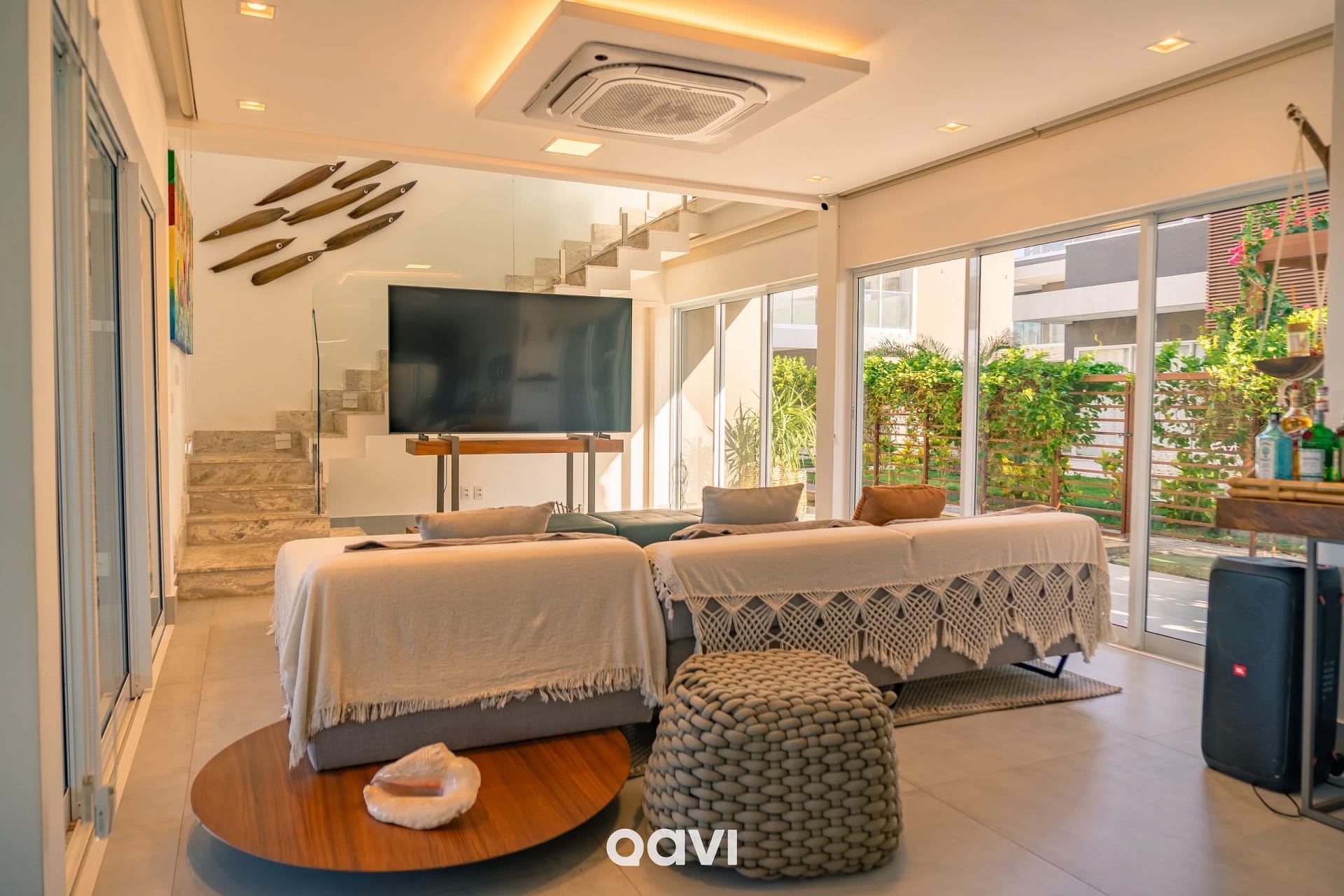 Sala de Estar — Casa de Luxo Vista Mar em Gostoso by Qavi