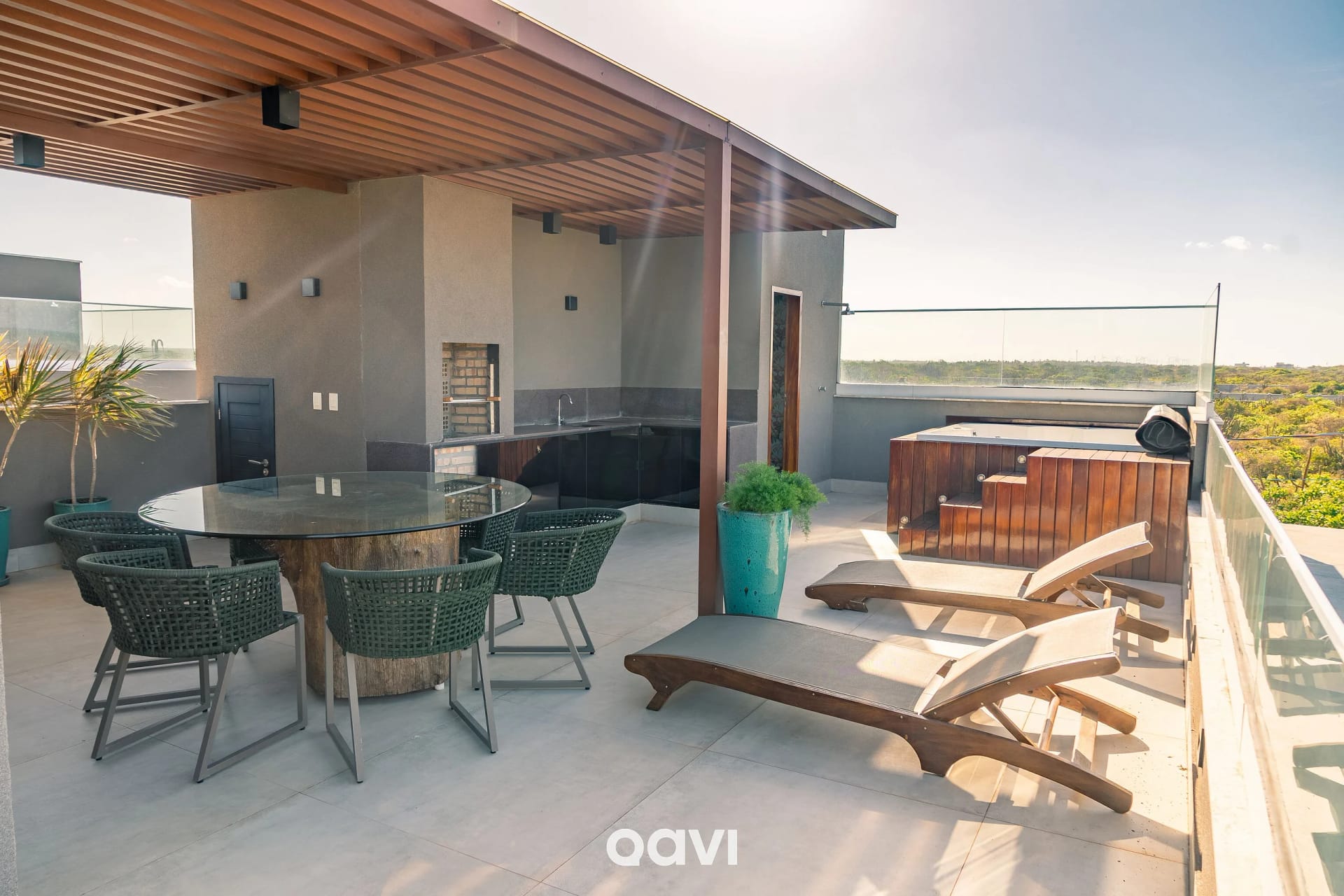 Fachada / Terraza — Casa de Luxo Vista Mar em Gostoso by Qavi