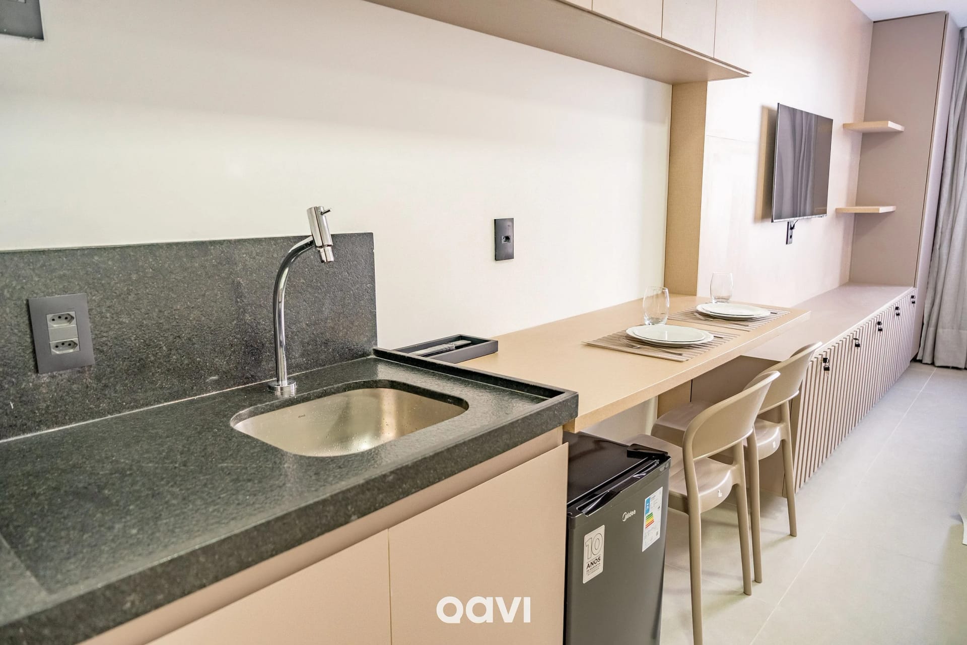Kitchen or kitchenette — Studio Superior Emunah Ponta de Campina by Qavi