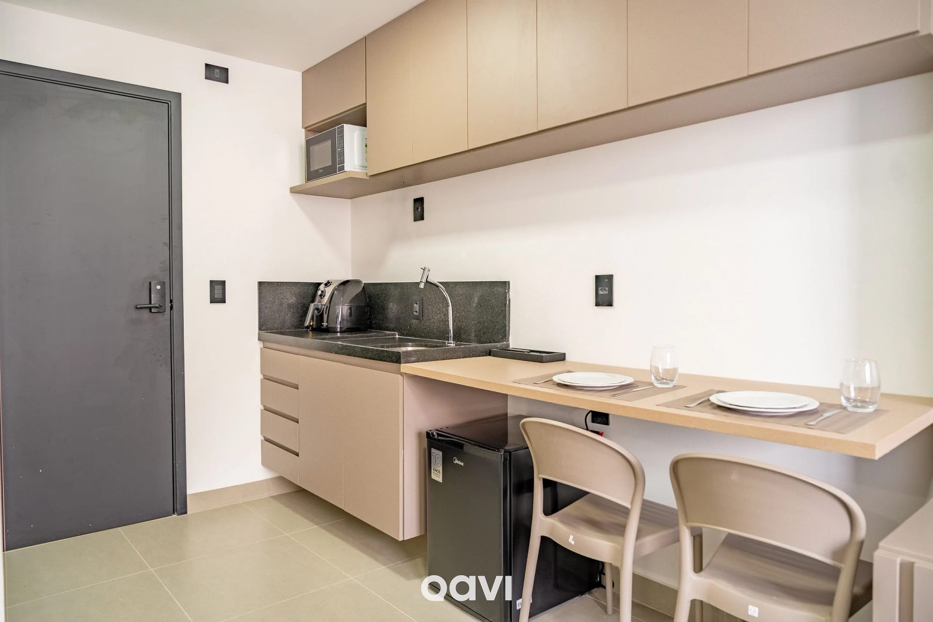 Kitchen or kitchenette — Studio Superior Emunah Ponta de Campina by Qavi