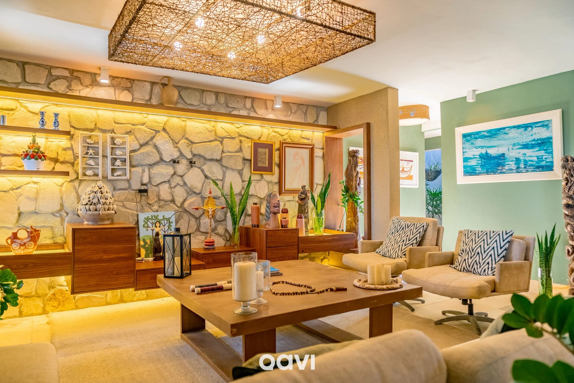 Sala de Estar — Casa Beira-Mar com Piscina em Jacumã by Qavi