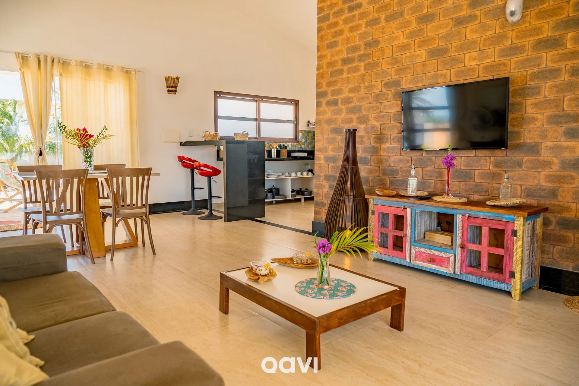 Sala de Estar — Casa Palm Paradise em Touros by Qavi