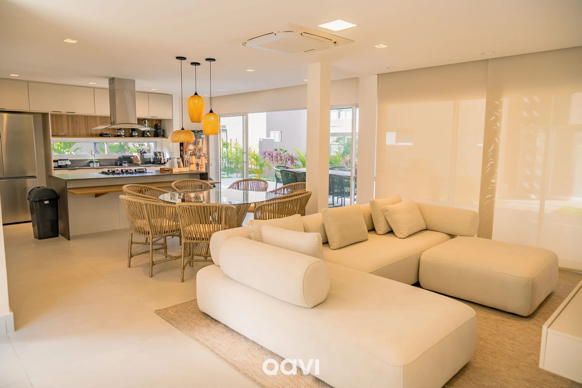 Sala de Estar — Casa de Luxo com Jacuzzi em Gostoso by Qavi