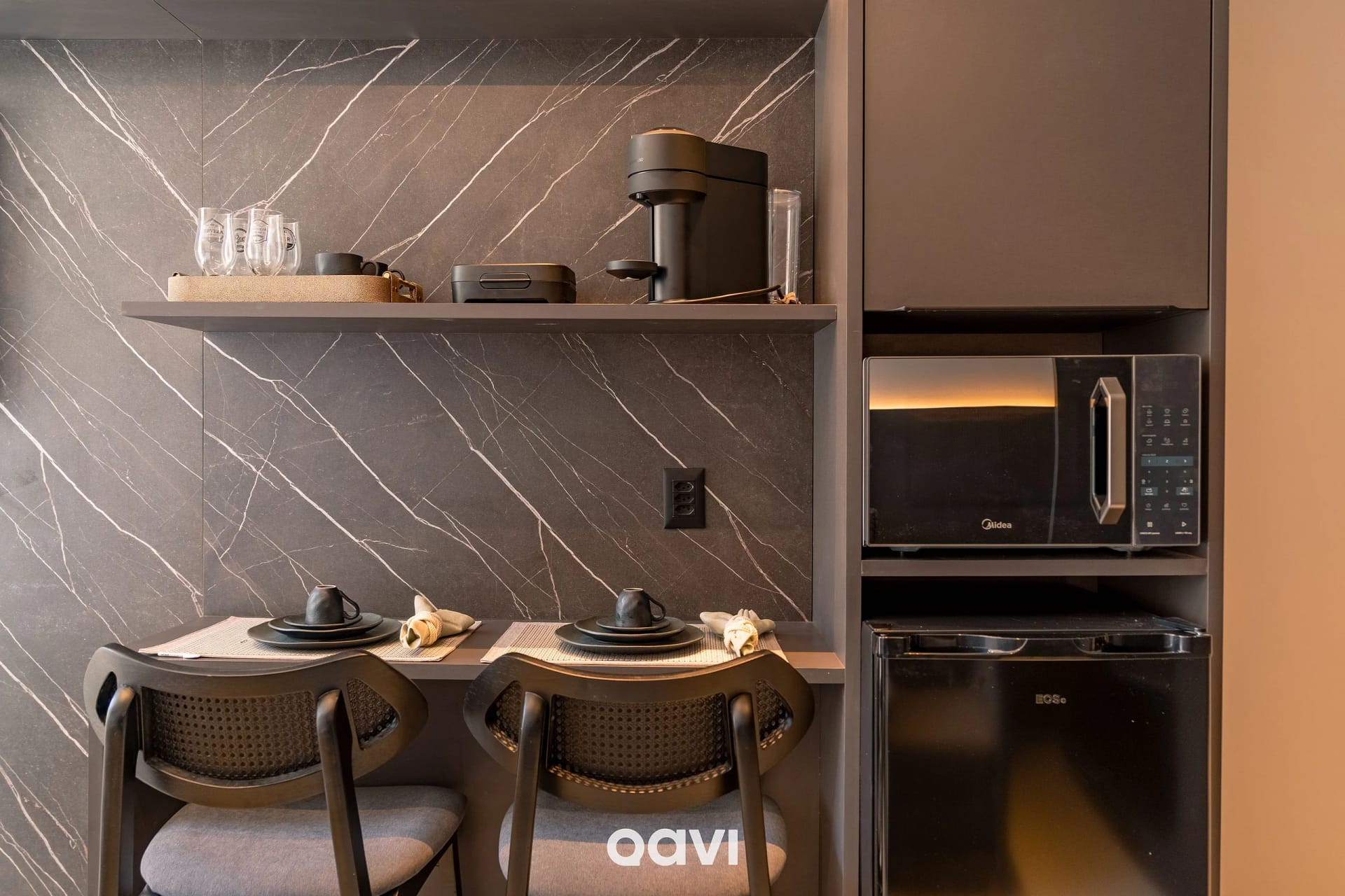 Cocina o kitnet — Studio Beira Mar Alta Garden Bessa by Qavi