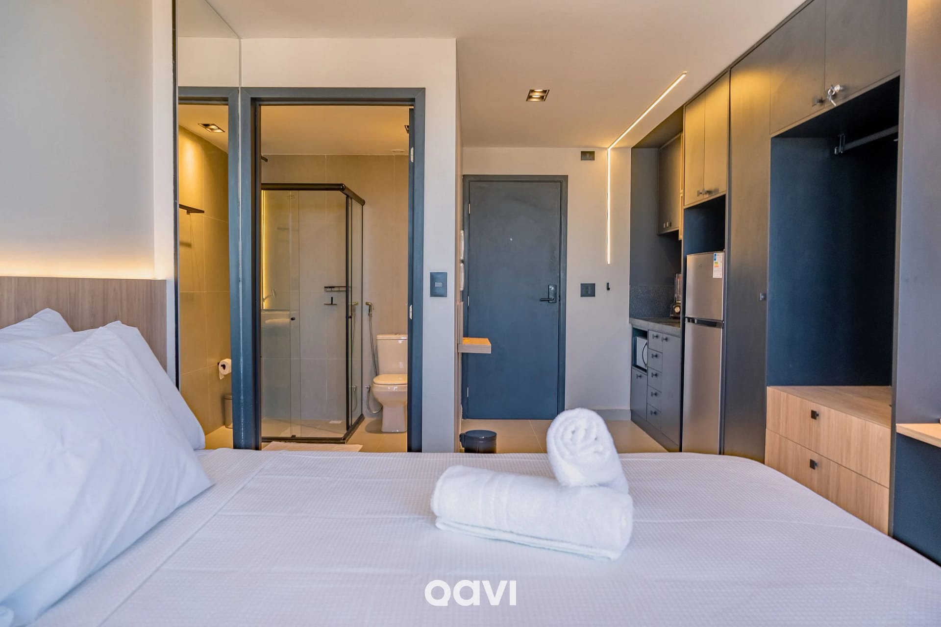 Dormitorio — Studio VIsta Mar Emunah Ponta de Campina by Qavi