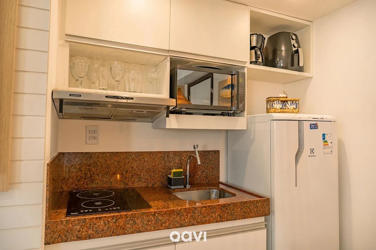 Kitchen or kitchenette — Apartamento Dunas de Cotovelo Beira-Mar by Qavi