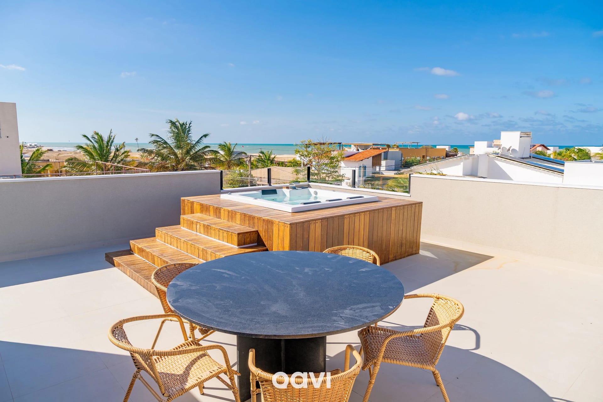 Balcony / Terrace — Casa Luxo com Piscina e Jacuzzi em Gostoso by Qavi