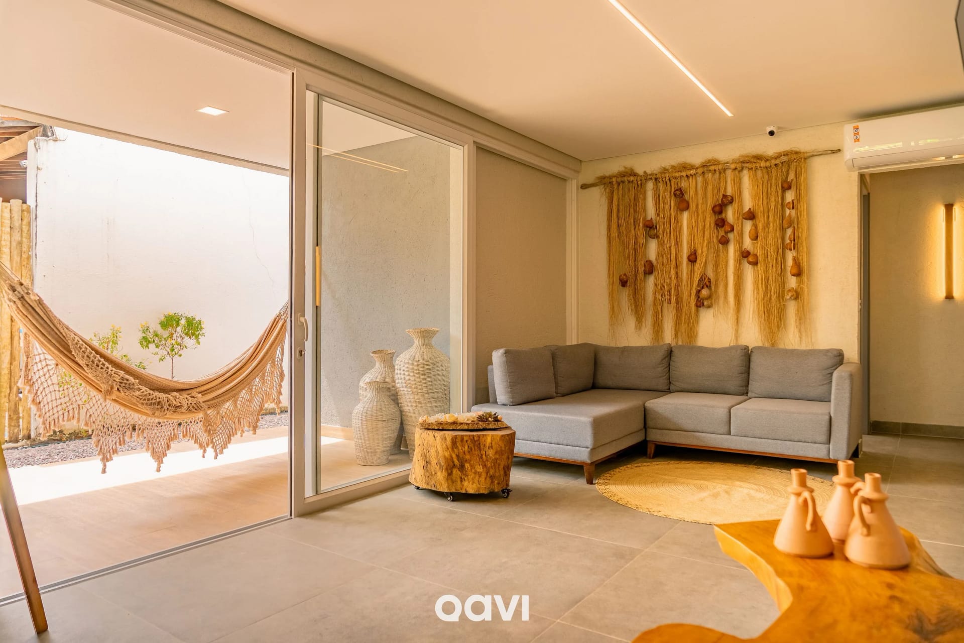 Sala de Estar — Casa com Piscina Cond Beira-Mar Milagres Qavi