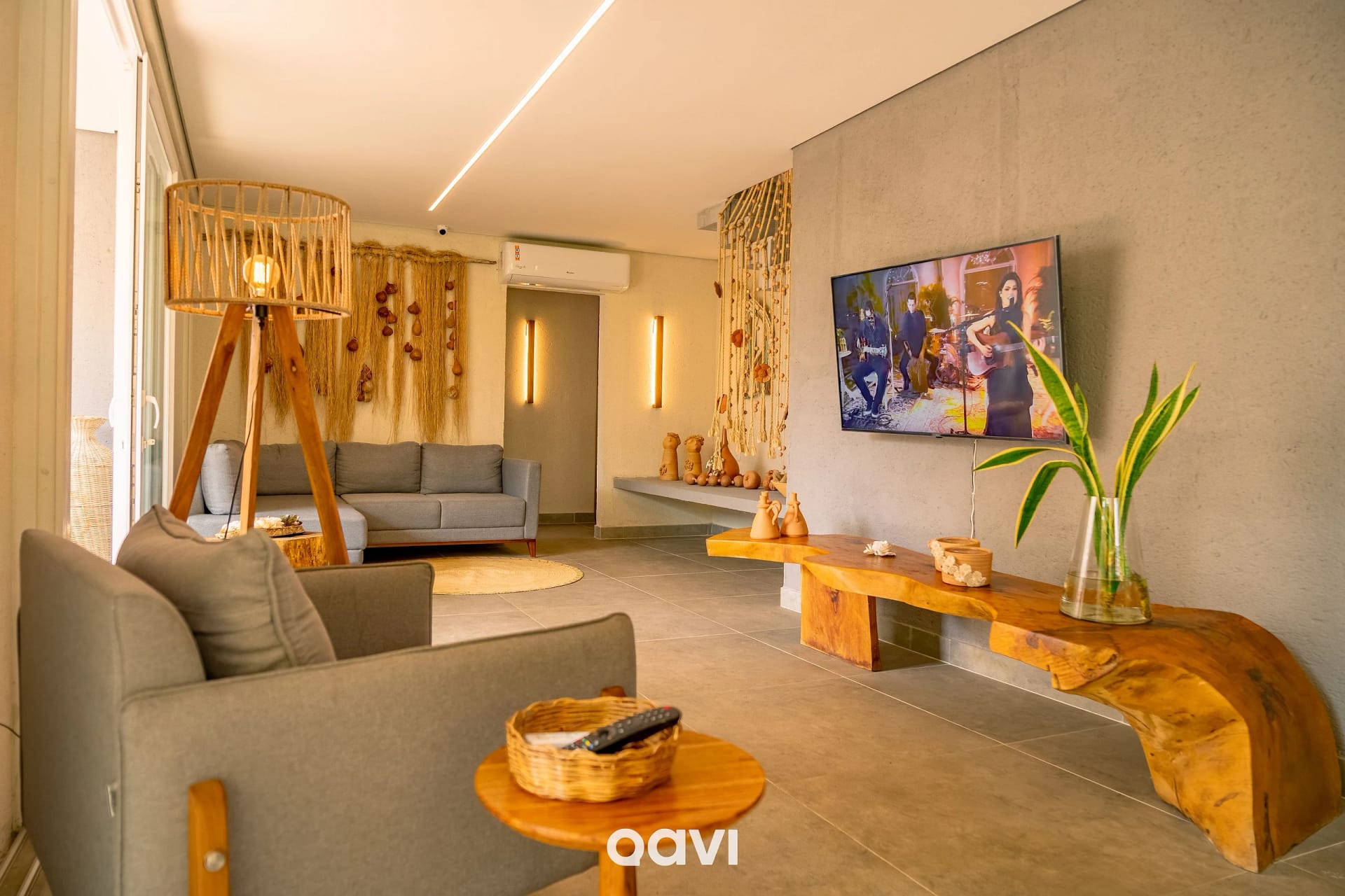 Sala de Estar — Casa com Piscina Cond Beira-Mar Milagres Qavi