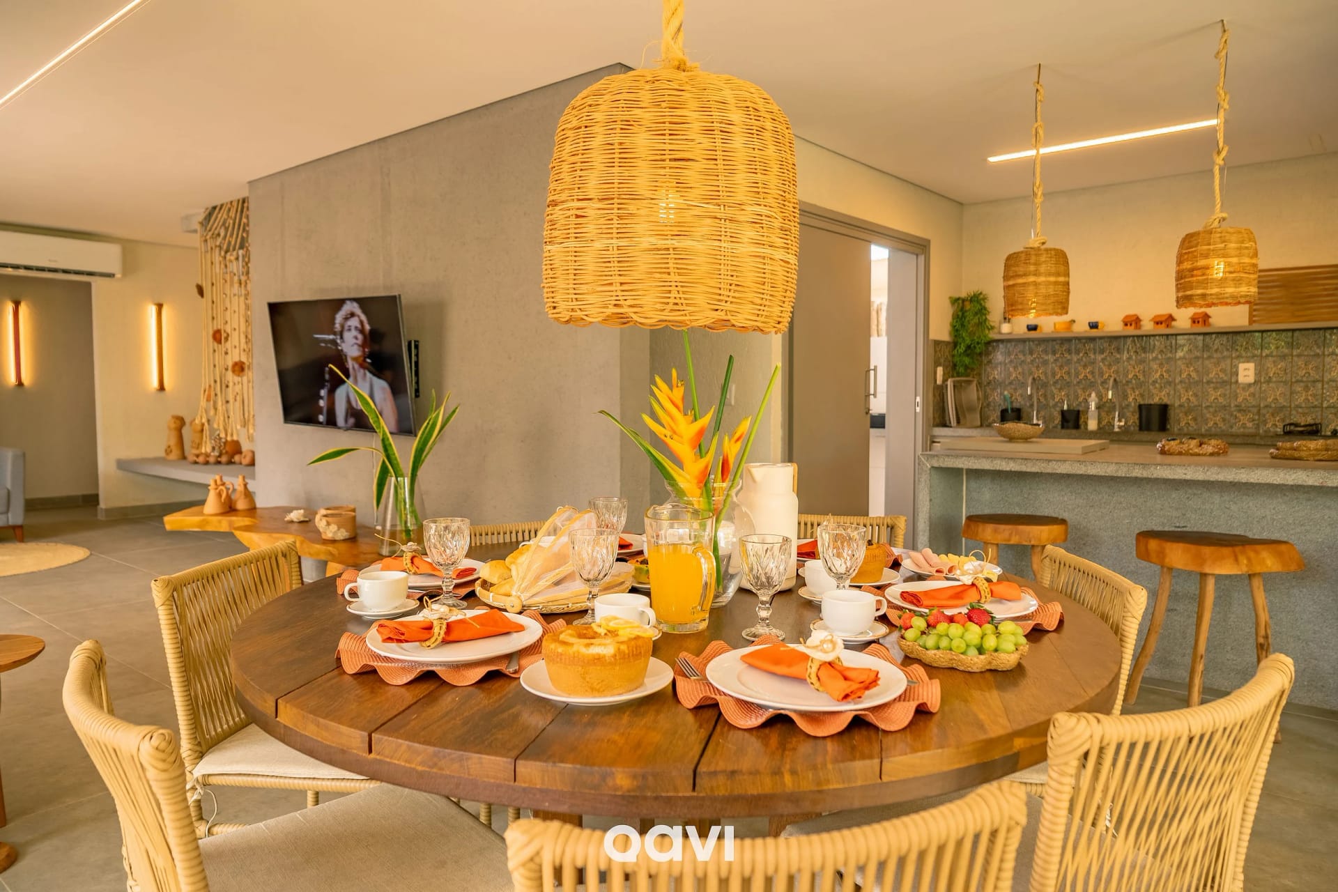 Comedor — Casa com Piscina Cond Beira-Mar Milagres Qavi