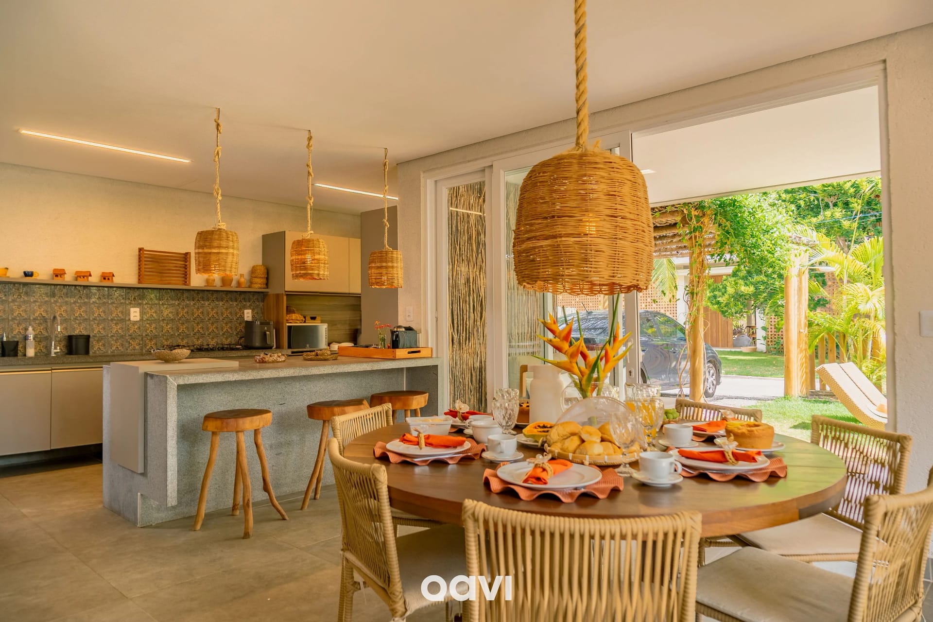 Comedor — Casa com Piscina Cond Beira-Mar Milagres Qavi