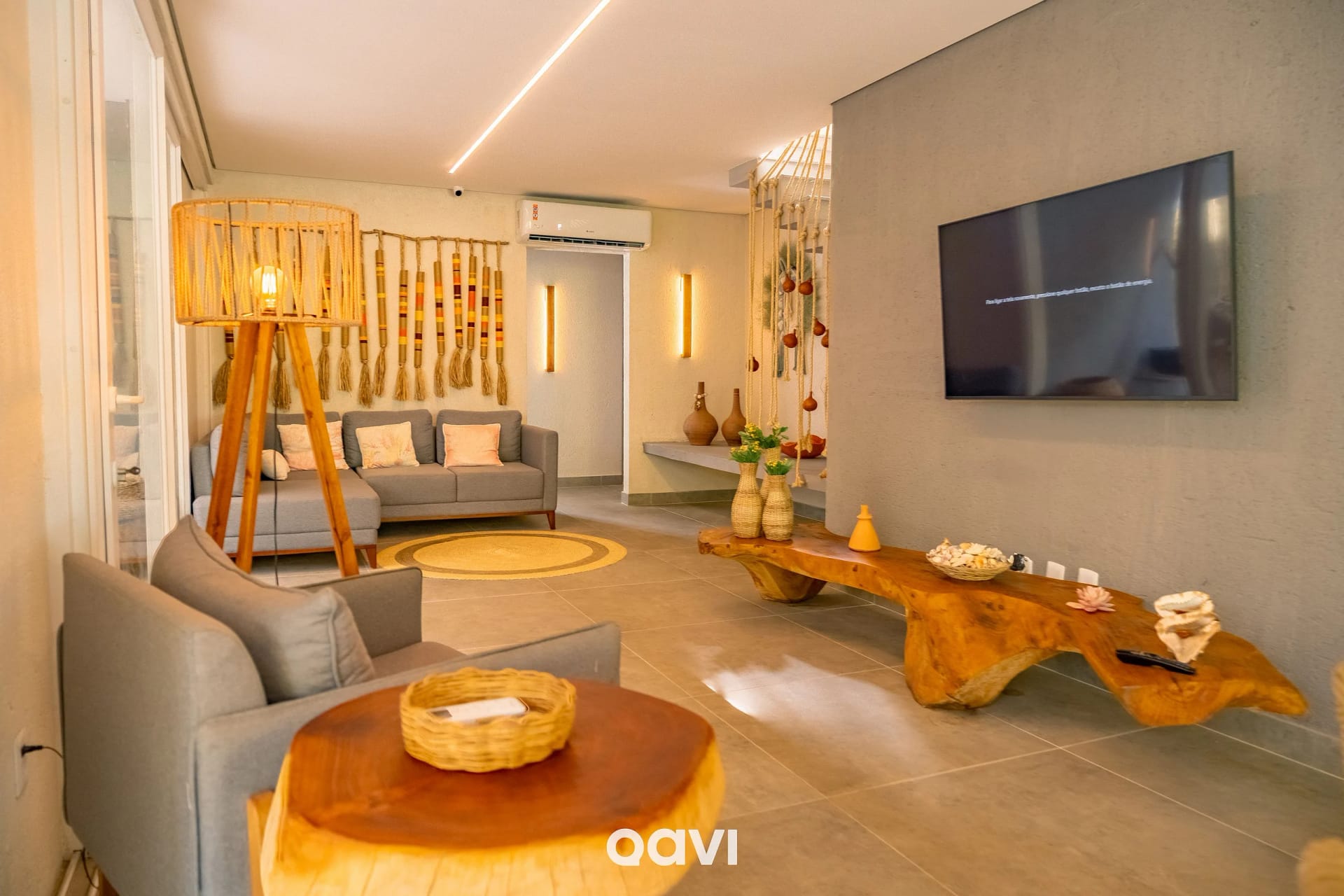 Sala de Estar — Casa com Piscina em Cond Beira Mar Milagres Qavi